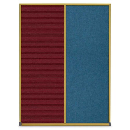 United Visual Products Single Door Radius Corkboard, 24"X36", G UV8001-GOLD-DBURGU
